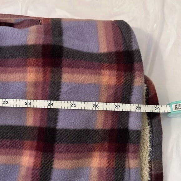 SAGE shacket women’s XXL purple checkered thick Sherpa-like lining - Picture 14 of 14